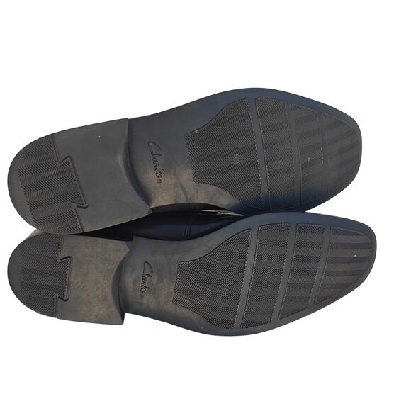 Clarks Collection Black Leather Slip On Loafers Mens 10.5 Cushion Soft main image 6